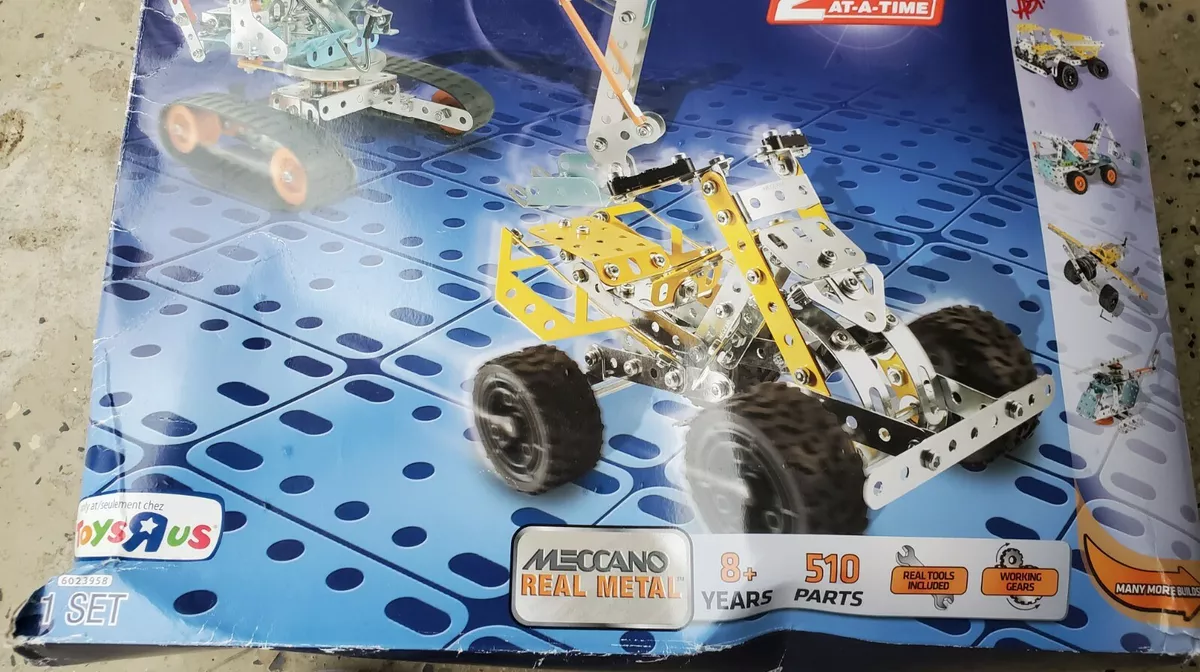 Meccano Erector Multimodels Builds 25 Models Real Metal 510 Parts Toys R Us