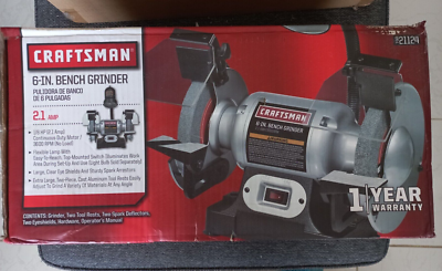 Craftsman 21124 - 6 inch Bench Grinder 2.1 AMP. - NEW IN BOX | eBay