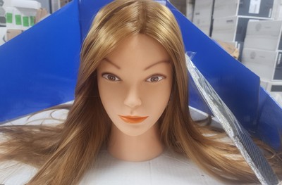 Mannequin Head with 100% Human Hair, TopDirect 18'' Dark Brown Real Hair -2 PK