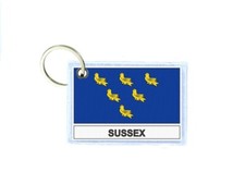 Keychain Double-Sided Print Flag United Kingdom Sussex