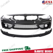 Front Bumper Cover Kit  Fit for 2012-2018 BMW F30 F31 3 Series Sedan Wagon