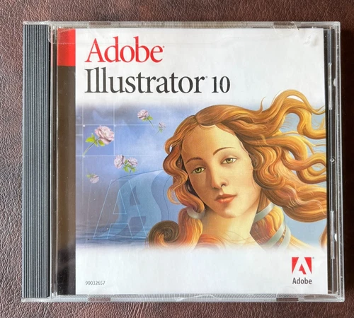 🔴 Adobe Illustrator 10 for Windows Upgrade CD w/ Serial Number & Illustrator 9