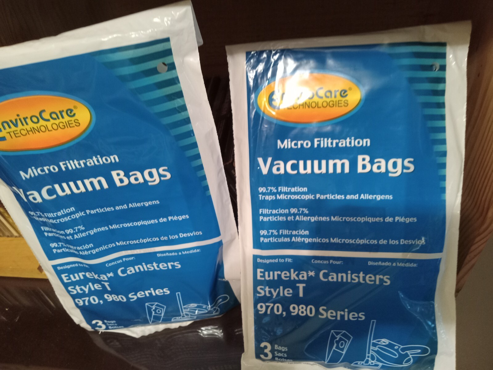 Eureka vacuum bags Style T by Envirocare 2 sets of 3 bags ea. (6 bags