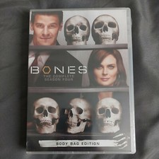 Bones: Complete Season Four (DVD, 2009, 6-Disc Set) Body Bag Edition NEW/SEALED Bones: Complete Season Four (DVD, 2009, 6-Disc Set) Body Bag Edition NEW/SEALED