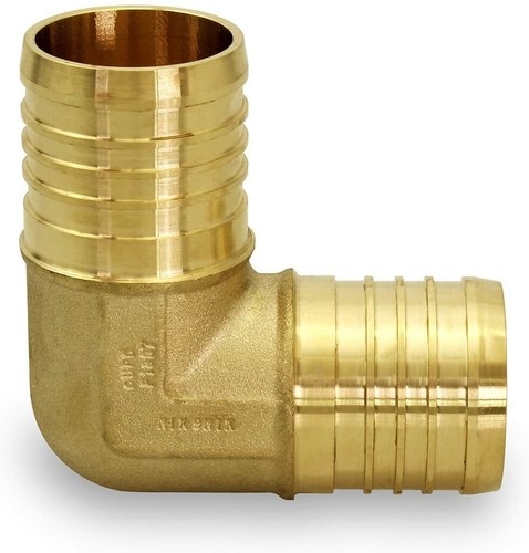 3/8"in-2"in PEX B 90 Degree Elbow Barb Pipe Fitting Plumbing Lead Free Brass USA