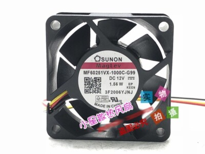 SUNON 6CM MF60251VX-1000C-G99 12V 1.56W chassis cooling fan