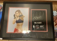 RONDA ROUSEY SIGNED UFC QUANO OFFICIAL GLOVE WORN AUTHENTIC JSA FRAMED