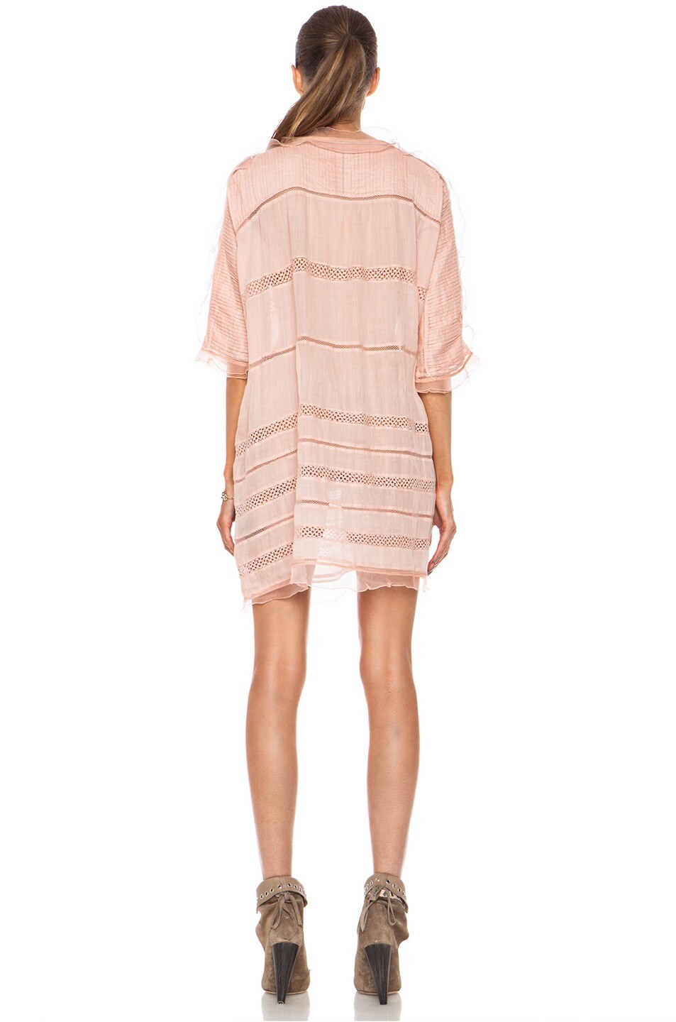 $940 ISABEL MARANT "Odrys" Ruffle Lace Dress SZ 4… - image 5