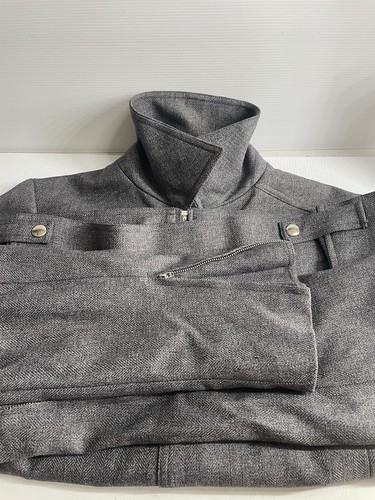 Liz Jordon Fleece Knit Full Zip Blazer Jacket Size 12 Regular VGC Grey. - Picture 2 of 10