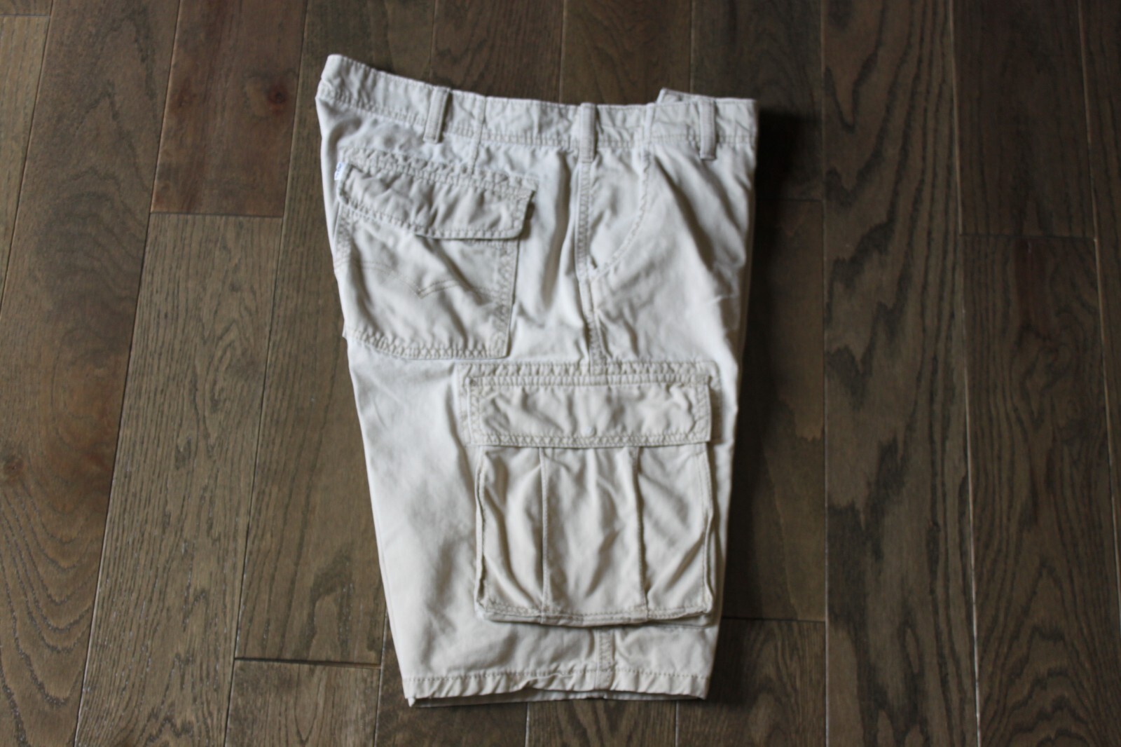 Levi's Cargo Shorts Denim Men's Tan Khaki Size 36 Gem