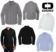 MEN'S MODERN OPEN COLLAR  SHIRT,  LONG SLEEVE, SHIRTAIL HEM, LIGHTWEIGHT, XS-4XL