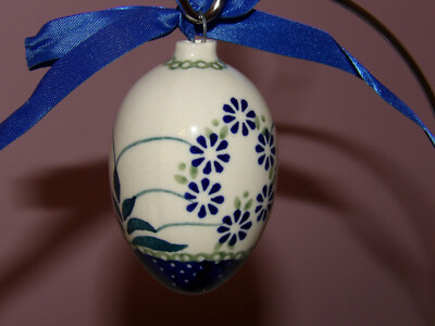 Polish Pottery Egg Ornament! UNIKAT Signature Exclusive Cyndia Pattern