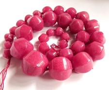 Semi Precious Stone Graduated Faceted Round Beads for Necklace