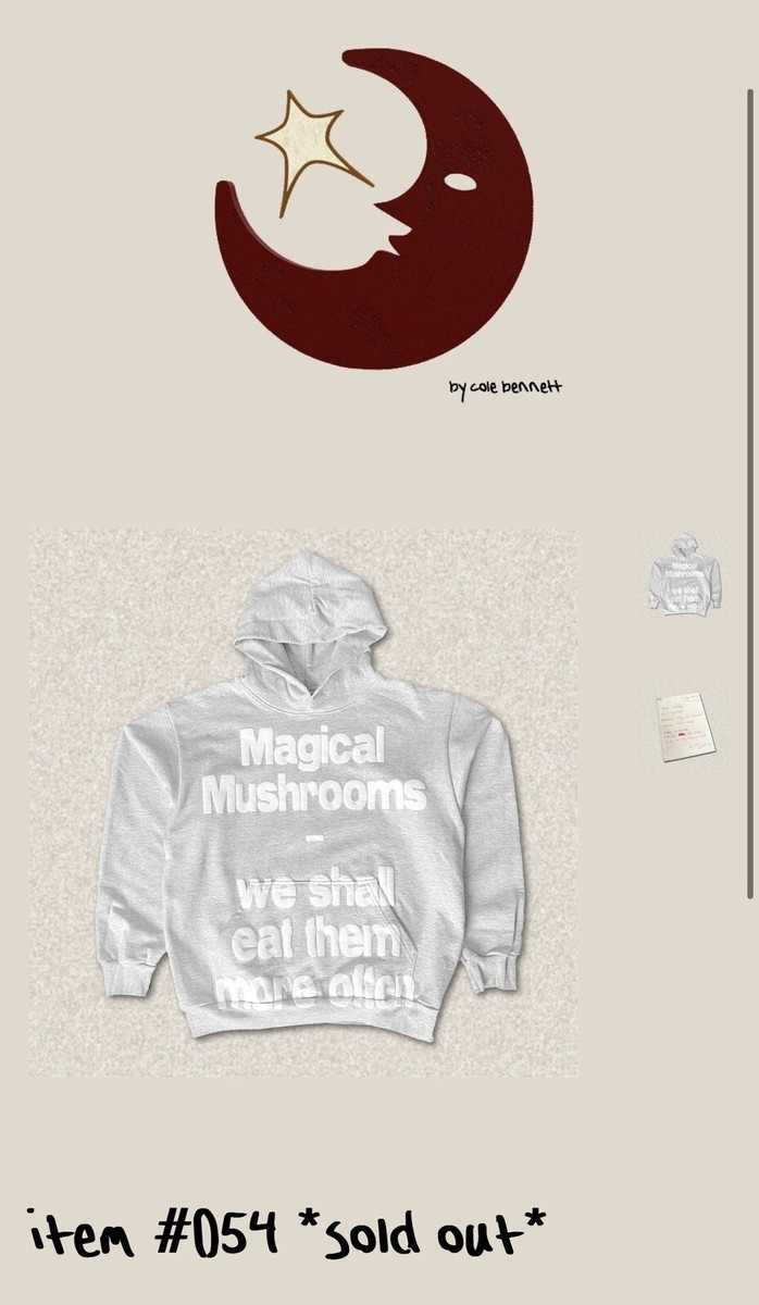 By Cole Bennett Item #054 Magical Mushrooms Ash Grey Hoodie Men's