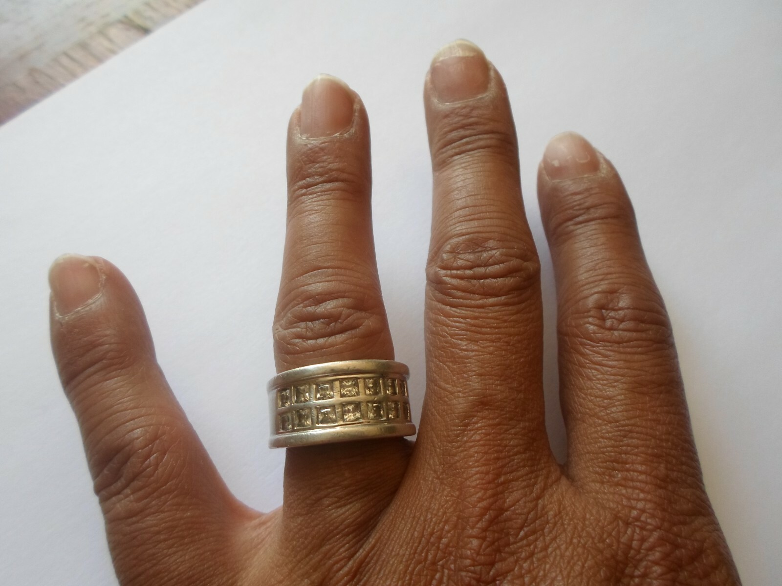 solid silver ring, zirconium pavement, size 56 - image 1