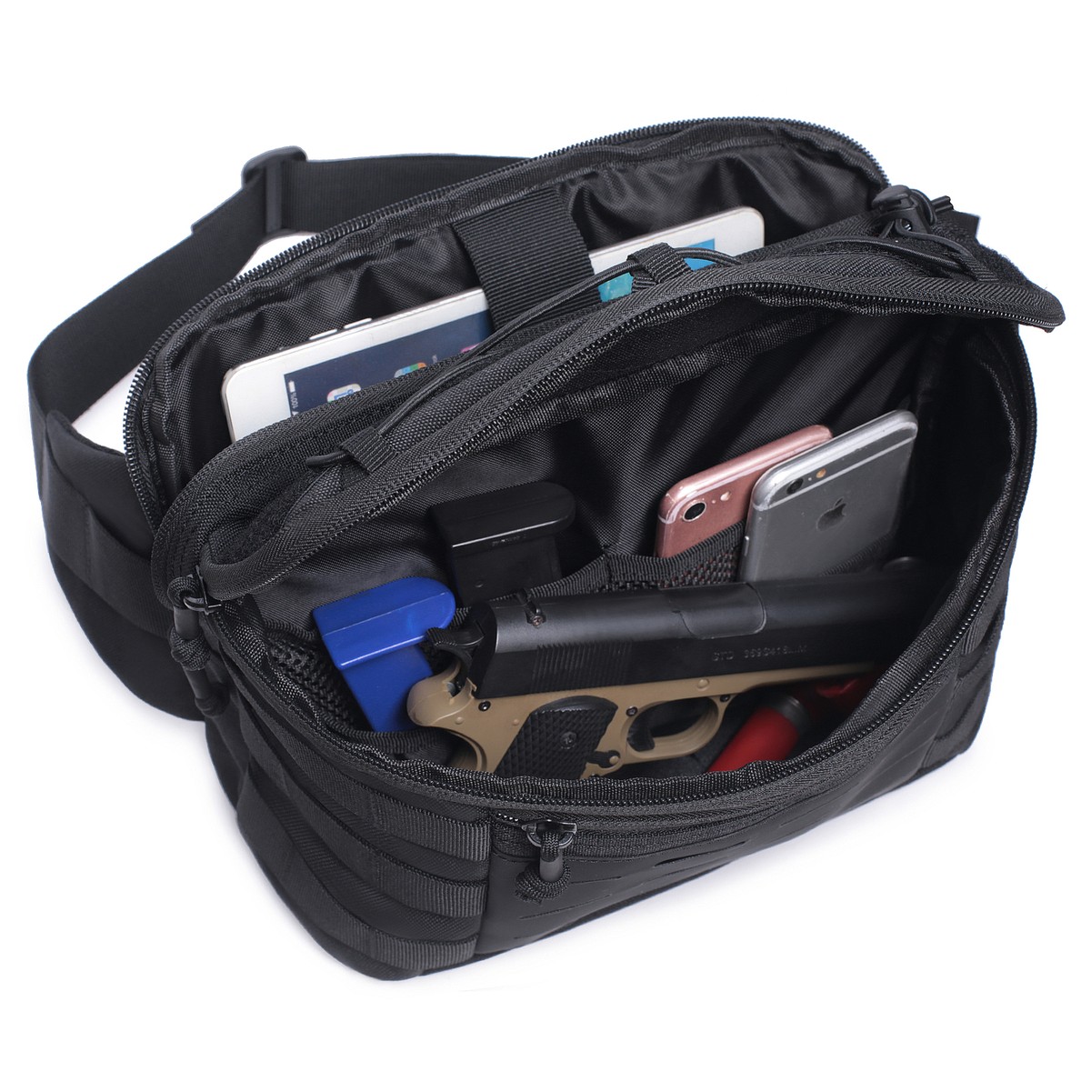 Mens Backpack Tactical Sling Shoulder Bag Molle Travel Chest Pack
