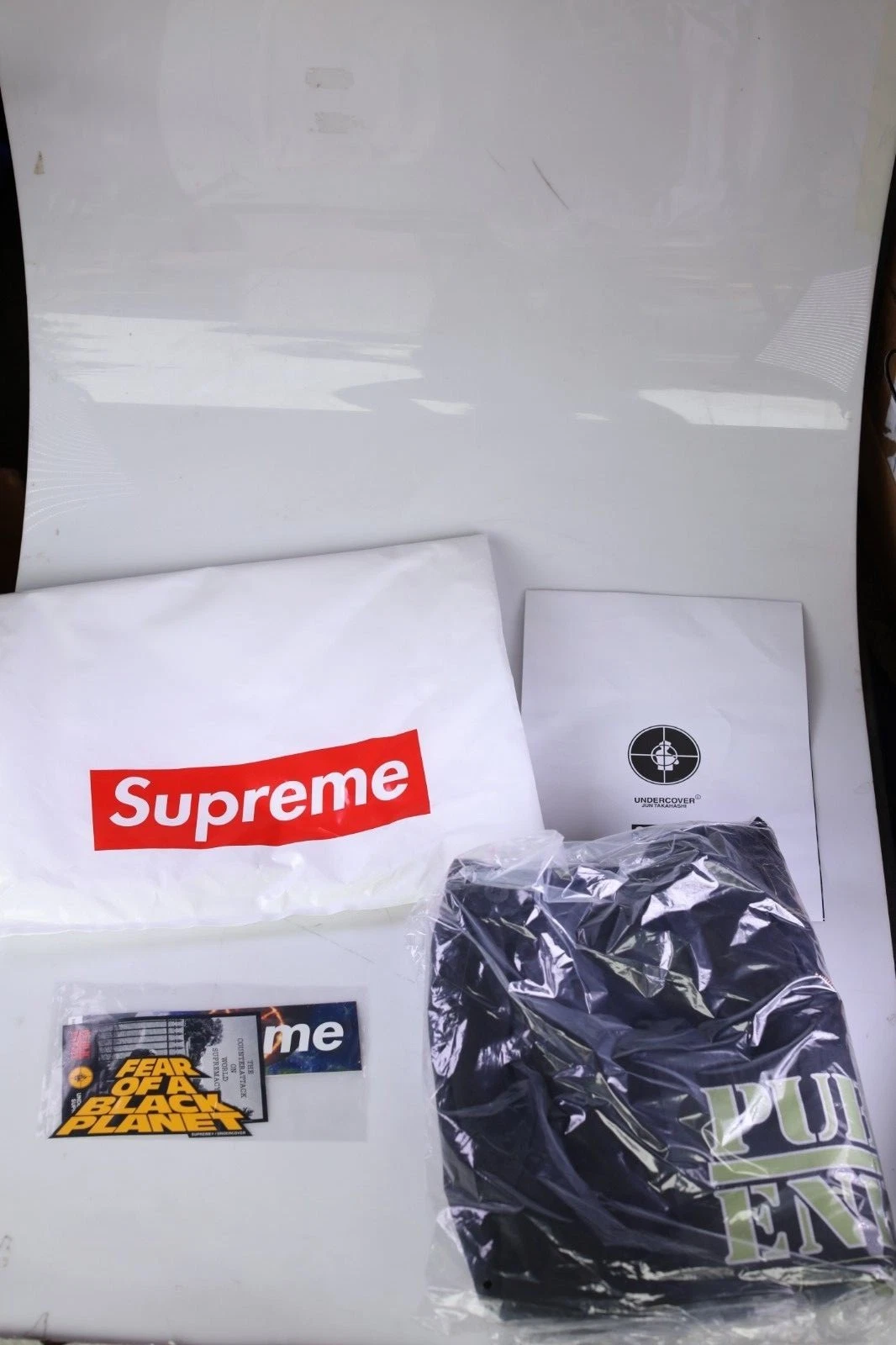 Veste de travail Supreme UNDERCOVER Public Enemy noire, grande neuve, scellée
