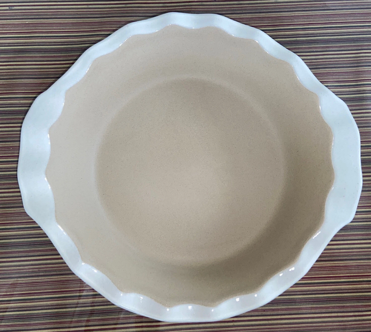Pampered Chef Deep Dish Pie Plate Family Heritage Stoneware #1305