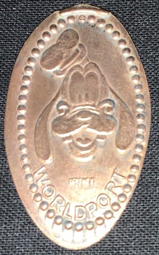 RARE! GOOFY - DISNEY WORLDPORT STORE OFF-PROPERTY ELONGATED ZINC PRESSED PENNY - Picture 2 of 3