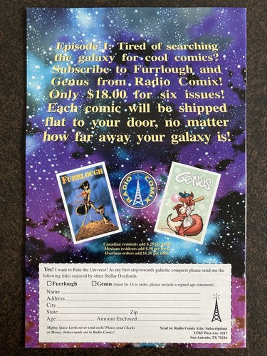 FURRLOUGH #52 1997 NINJARA TMNT RADIO COMIX FURRY ANTHROPOMORPHIC VHTF LOW PRINT - Picture 2 of 12