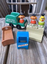 Fisher Price Sesame Street BERT ERNIE LUNCH COUNTER MAILBOX BED GARBAGE TRUCK