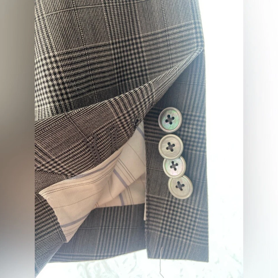 👔🔥 Blazer Massimo Dutti, gris macizo, lana italiana, talla 50 Foto 2 de 4