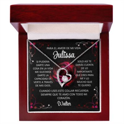 Regalo Personalizado Collar Para Amor De Mi Vida Novia San Valentin Aniversarios