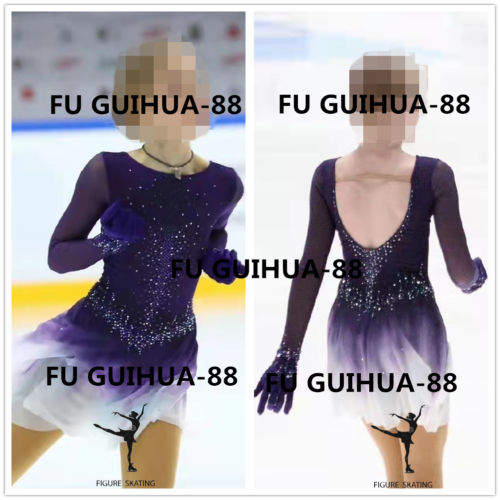 Robe de patinage neuve figurine de glace, robe pour compétition 441 - Photo 1 sur 6