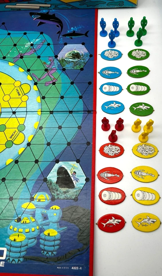 Vintage 70s Hanna-Barbera SEALAB 2020 Board Game Milton Bradley Complete Game - Image 3 of 4