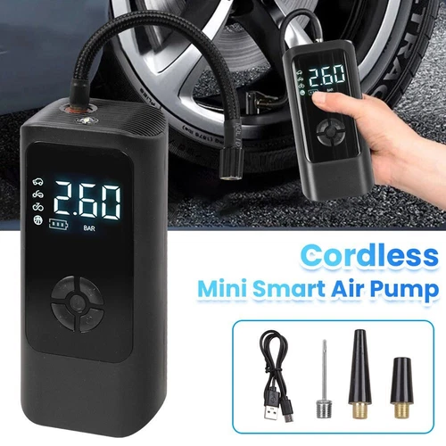 Inflador de Neumáticos Portátil Inalámbrico 150PSI 120W - 4 Modos Preestablecidos Luz LED de Parada Automática - Imagen 4 de 12