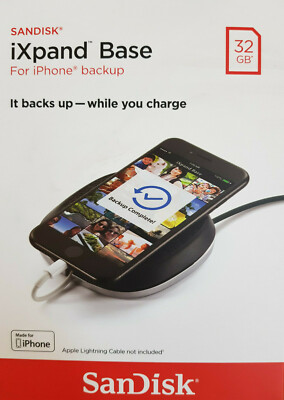 Sandisk iXpand Base for iPhone 32 GB Neu aufladen und backup schwarz