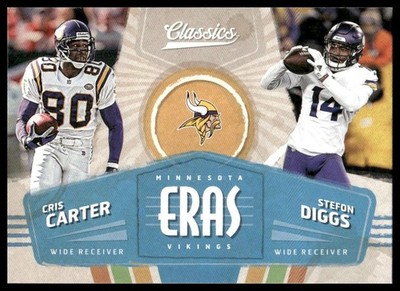 2018 Panini Classics #5 Stefon Diggs / Cris Carter Eras Minnesota Vikings