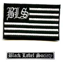 BLACK LABEL SOCIETY ROCK & POP NEW ZAKK WYLDE BLS FLAG iron/sew-on 2-PC SET