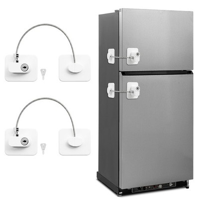 2PCS  Heavy-Duty Fridge Key Lock Child Safety Theft Prevention Easy to Mount Use