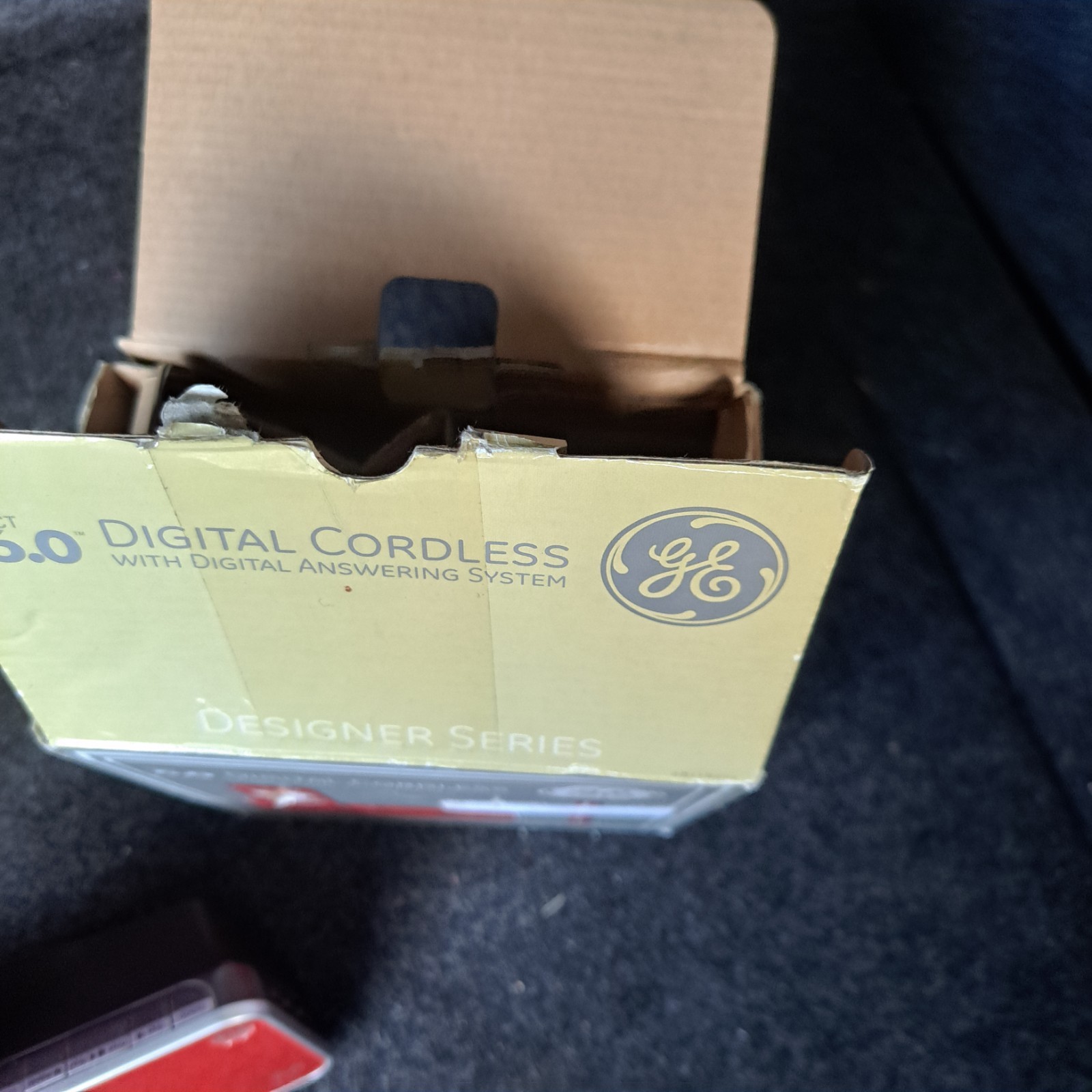 GE DECT 6.0 Digital Cordless Phone Red, Digital Answering Machine 28118BE1