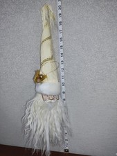 WHITE Gold SANTA Claus HEAD Hanging DECORATIVE Christmas DECOR 20