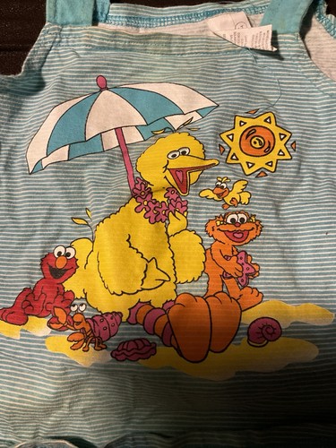 Vintage Sesamstraße Elmo Zoey großer Vogel 2-teiliges Outfit Kleinkind Größe 3T Fleck - Bild 3 von 15
