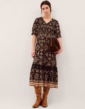 CLEARANCE!! BNWT MONSOON THALIA DAY DRESS - BLACK  SIZE: 16 RRP: £59
