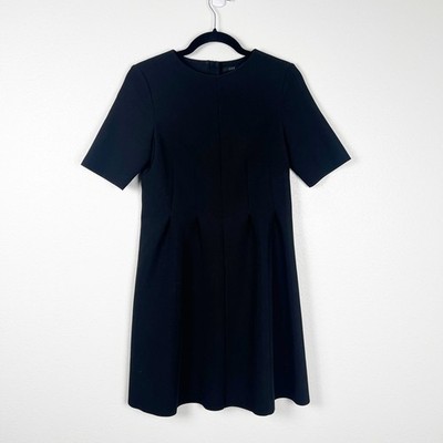 COS Women's Short Sleeve Pleated Dress Black