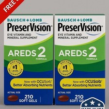 Pack of 2  Preservision AREDS 2 / 210 Count Eye Vitamin Mini Soft gels Exp 2028