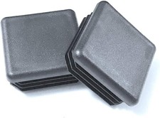 2" Black Plastic Plugs for Square Tubing by Caplugs Package of 4
