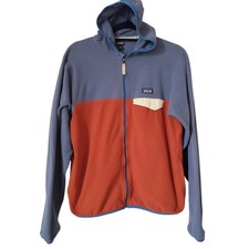 Patagonia Kids Fleece Hoodie XXL 16-18 Color Block Zip Up Micro D Snap-T Jacket