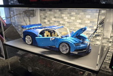 Car Display Case Acrylic LED Light 1/12 Clear Rack Model 1/18 Diecast Door Box