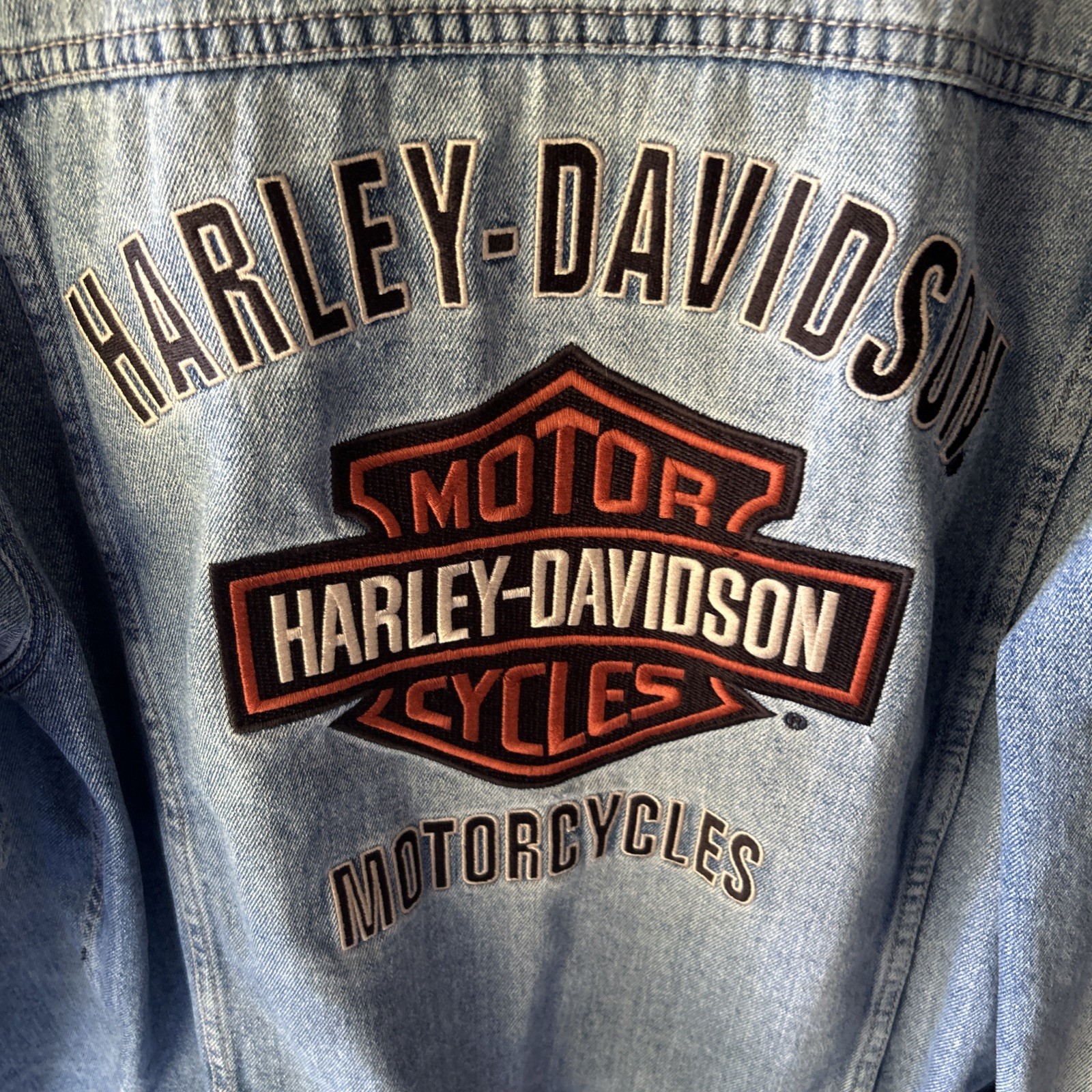 HARLEY DAVIDSON EAGLE EMBROIDERED PATCH Denim Jea… - image 2