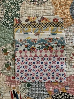 Lot of 8 Multicolor Feedsack Pieces 8x8” Feed Flour Sack