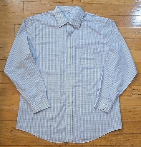 Brooks Brothers Classic Mens Dress Shirt 17 1/2 x 35 Long Sleeve Button Down
