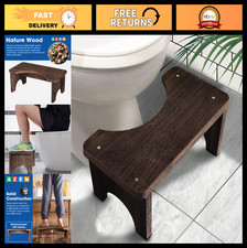 Portable Wood Toilet Stool for Adults - 7 Inch Squat Potty Stool for Bathroom