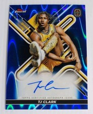 2022-23 Topps Finest OTE Finest Autographs TJ Clark #FA-TC Blue RayWave /150
