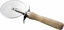 4-Inch Diameter Blade Pizza Cutter with Wooden Handle