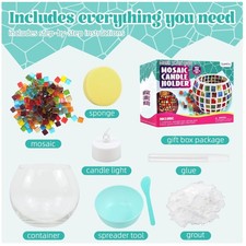 Glass Mosaic Craft Kit for Teens Adults